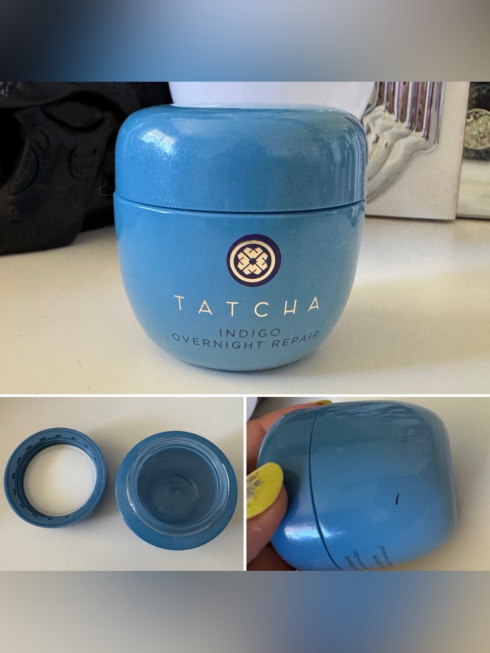 EMPTY Tatcha Indigo Overnight Repair Blue Jar